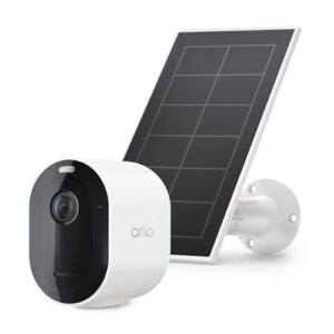 Arlo Pro 5S Spotlight Security Camera 2K HDR with Solar Panel Bundle | Outdoor | Wireless with Spotlight | Dual-Band Wi-Fi | 12X Zoom, Color Night Vision | Battery gets Charged with Solar Panel, White
