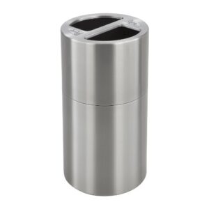 Safco Trash Can Recycling Bin Combo, 30 Gallon Indoor Kitchen Use, Stainless Steel Contemporary, Silver