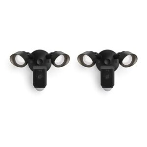 Ring Floodlight Cam Wired Plus with motion-activated 1080p HD video (2021 release) | 2-pack, Black