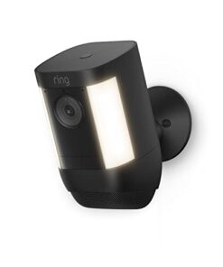 Ring Spotlight Cam Pro, Battery | 3D Motion Detection, Two-Way Talk with Audio+, and Dual-Band Wifi (2022 release) - Black