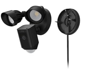 Ring Floodlight Cam Plus with Plug-In Mount - Plug-in power Outdoor Camera, 1080p Video, Live View with Color Night Vision, Two-Way Talk, Siren, Motion detection and alerts, Works with Alexa | Black