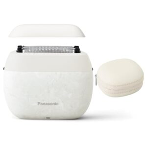 Panasonic ARC5 Palm-Sized Electric Razor, Handheld Luxury Compact Travel Shaver with Upcycled Body, 5-Blade Cutting System, and USB-C Charging, Wet/Dry - ES-PV6A-W