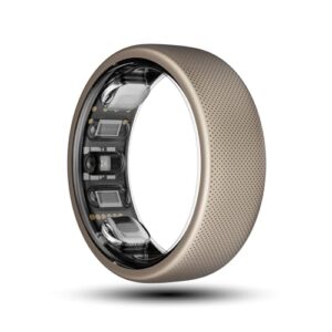Amazfit Helio Smart Ring Health Tracker, Fitness Tracker Ring, No Subscription, Monitors Sleep, Heart Rate & Stress, Titanium Alloy, Fast 1.4-Hr Charging, Swim/Shower Water-Resistant (Size 12)