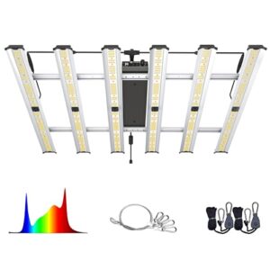 Grow Light FARMLITE LED Grow Lights for Indoor Plants Full Spectrum Growing Light Plant Hanging Growing Lamps Seedling Daisy Chain Dimmable Board 4x4ft Coverage (320watts)