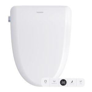 Bidet Toilet Seat Elongated, Smart Heated Toilet Seat, Instant Warm Water & Dryer, Feminine & Rear Wash, Self-Clean Nozzle, Slow Close Lid, Child/ECO/Silent Mode