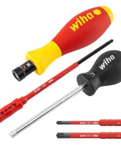 Wiha TorqueVario-S Electric Torque Screwdriver Set 5 Pieces I 0.8-5.0 Nm I PlusMinus/Pozidriv Variable Adjustable Torque Limit (38074)