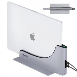 Ascrono Dock for 13" 15" 16" MacBook Pro - Docking Station - Connect w/Two Thunderbolt 4 USB-C Ports - Mac Docking Station Hub for MacBook Pro 13, 15, 16 (2016-2020, 13" M1 & M2 2022) with Touch Bar