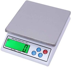 ZOCWJK Electronic Scales Digital Display Jewelry Scales Stainless Steel Mini Digital Weighing Scale LCD Display Scales(White-30KG/1G
