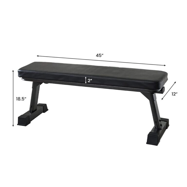 Finer Form Gym Quality Foldable Flat Bench for Multi-Purpose Weight Training and Ab Exercises - Free PDF Workout Chart Included - Image 2