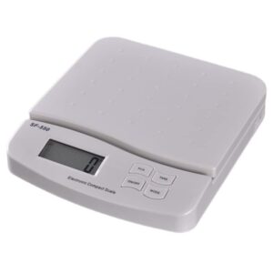Digital Commercial Food Scale Electronic Kitchen Stainless Steel Counting Balance Highly Accurate Multifunction for Cooking Baking (White 25kg/1g)