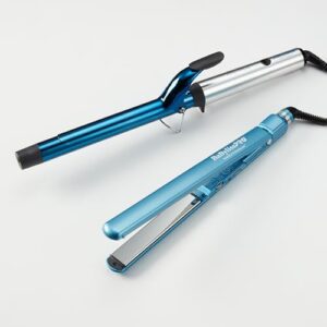 BaBylissPRO Limited Edition Prepack, 1" Extended Barrel Nano Titanium Curling Iron and 1" Nano Titanium Ultra-Thin Flat Iron