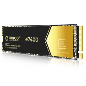 ORICO 2TB NVMe SSD PCIe 4.0- Up to 7400MB/s, M.2 SSD 2280 PCIe 4.0X4 Internal Solid State Drive SSD, Fast Heat Dissipation, Compatible with macOS Windows for Gamers and Creators-e7400