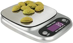 ZOCWJK Digital Scales Food,Kitchen Food Scales Jewelry Electronic Scale 10Kg/1G Stainless Steel Electronic Scale for Kitchen Baking Jewelry Scale High Precision Jewelry Bal(