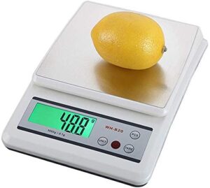 ZOCWJK Electronic Scales High-Precision Kitchen Food Scales Stainless Steel Industrial Scales Jewelry Scales Counting Scale Scales(White-3000g/0.1g
