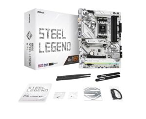 ASRock B650 Steel Legend WiFi 6E AMD Socket AM5 Ryzen 9000 8000 and 7000 Series SATA3 M.2 DDR5 7200+(OC) 256GB SATA3 6.0 Gb/s ATX Motherboard BIOS Flashback