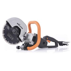 Evolution R230DCT - 9 in Concrete Saw (Aka Circular, Angle Grinder, Cut Off/Chop Saw, Demo Saw, Disc/Power Cutter) - 15A Motor, No Gas - 3-1/2 In Cut - Incl Diamond Masonry Blade