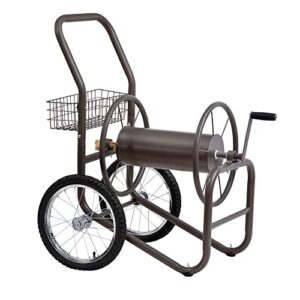 Liberty Garden 880 Industrial 2-Wheel Pneumatic Tire, 300 -feet Garden Hose Reel Cart, Bronze