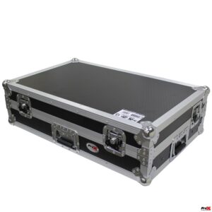 ProX XS-DDJ1000 WLT LED ATA Flight Case for Pioneer DDJ-1000 FLX6 SX3 DJ Controller with Laptop Shelf 1U Rack Space Wheels and LED