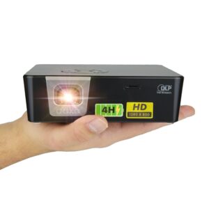 [4 Hour Battery] Worlds Brightest Battery Pico Projector, AAXA P6X 1000 Lumen, USBC Video WiFi/BT Wireless Mirroring Portable Mini Compact DLP 1080p Support 30000 Hours LED HDMI/USBC/USB/microSD