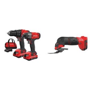CRAFTSMAN Cordless Drill Combo Kit, 2 Tool & Oscillating Tool (CMCK200C2 & CMCE500B)