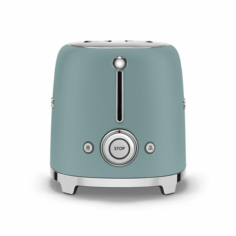 SMEG 2 Slice Toaster with 6 Presets and Defrost Function and Removable Crumb Tray (Jade) - Image 6