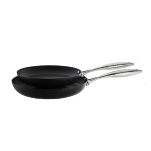 Scanpan Professional Fry Pan Set - Includes 9.5” & 11” Fry Pans - Easy-to-Use Nonstick Cookware - Dishwasher, Metal Utensil & Oven Safe - Made in Denmark