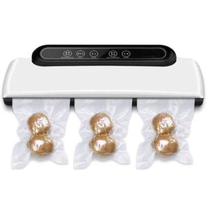 RMENST Food Vacuum Sealer Machine - Automatic Food Sealer for Food Saver with Dry Moist Food Modes,Compact Design,with Bags Easy to Clean