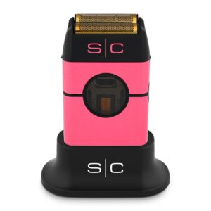 StyleCraft Instinct Metal Cordless Double Foil Shaver with IN2 Vector Motor Intuitive Torque Control, USB-C Rechargeable (Pink)