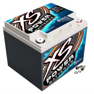 XS Power D1200 2600 Amp AGM Battery with M6 Terminal Hardware - 12 Volt 55Ah 740CA Deep Cycle AGM Powercell for UTV, Car Audio Systems - 35.30 lbs, Maintenance Free, Sealed Design