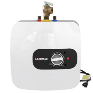 CAMPLUX Electric Mini-Tank Water Heater 8 Gallon (ME80B) On-demand Endless Water Heater, 120-Volt Corded 1440W, Under Sink, Wall or Floor Mounted