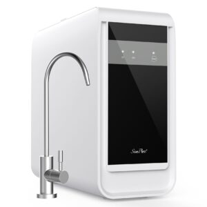 SimPure Q3-600 Tankless Reverse Osmosis System, Under Sink Water Filter System 600 GPD, 7 Stage RO Water Filtration, House Water Filter System, NSF/ANSI 58 Certified, 2:1 Pure to Drain, Built-in Pump