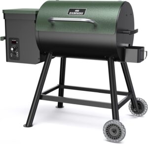 DAMNISS Grills DAPG-03 Electric Wood Pellet Smoker Grill, 456 SQ.IN Cook Area Pellet Grill with Auto Feed & PID Temperature Control (180-450°F), 8 in 1 BBQ Grill for Backyard Outdoor