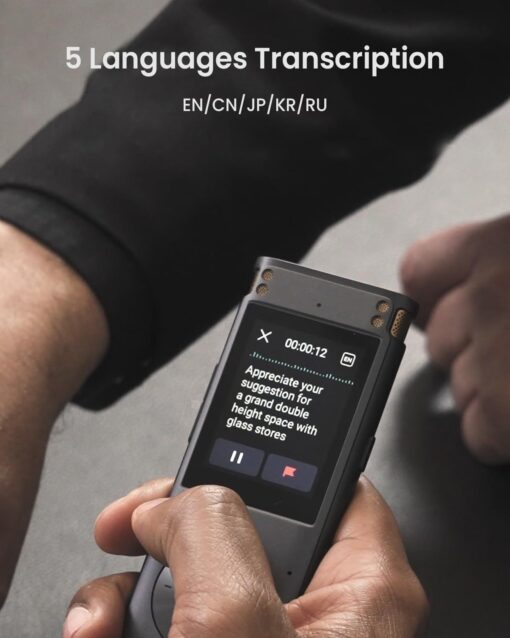iFLYTEK Offline Voice Recorder with Playback, Secure Digital Recorder with AI Transcription, 5-Language Voice-to-Text, Noise Reduction, AI Voice Recorder for Meetings, Interviews, Learning - Image 5