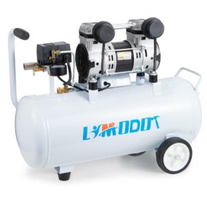 Air Compressor, Quiet Air Compressor, Only 68dB, 8 Gallon Durable Steel Air Tank, 2.8CFM @ 90PSI, Oil-Free, Ideal For Woodwork Nailing, Garage, Car, Pneumatic Tool, 1.2 HP