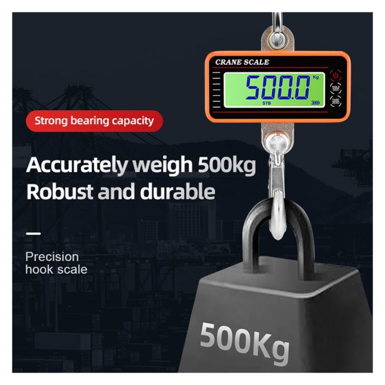 LIAMOS 1500kg/1000kg/500kg Digital Hanging Scale with 65ft Remote Control Heavy Duty Crane Scale Dimmable LCD Industrial Hook Scales,Electronic Hanging Scale(LCD 1500KG Blue) - Image 4
