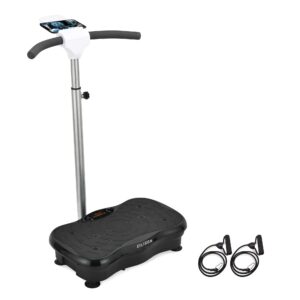 EILISON FIRMHOLD Handle Vibration Plate Exercise Machine for Lymphatic Drainage- Full Body Workout Vibration Platform for Weight Loss, 350lbs Vibration Plate for Beginners & Recovery (Handle Black)