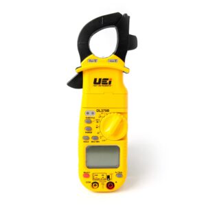 UEi DL379B Digital Clamp Meter Auto Ranging, HVAC Current Voltage Tester w/Magnetic Mount, Measures AC Amps AC/DC Volts Temperature Capacitance Frequency Diodes Duty Cycle Continuity Resistance NCV