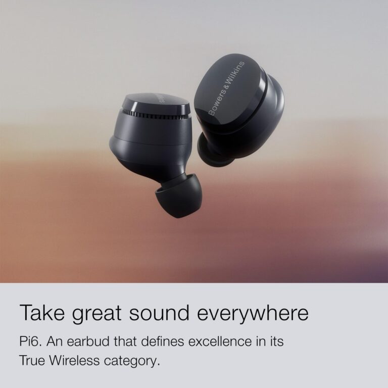 Bowers & Wilkins Pi6 Wireless Earbuds (Glacier Blue), in-Ear Bluetooth Earphones with aptX Adaptive & 12mm Drivers, Bespoke Active Noise Cancelling Earbuds, 3 Built-in Mics, 15-Min Quick Charging - Image 8