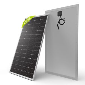 Newpowa 220W Monocrystalline Solar Panel 10BB Cell Solar Panel 220 Watt 12V High Efficiency Mono Module RV Marine Boat Off Grid