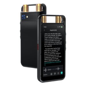 AI Voice Recorder with Playback, Digital Voice Recorder with Transcription to Text, Summary, Translation, Full Touchscreen Audio Recorder Device for Meetings, Lectures, Interviews with 64GB Card