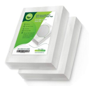 500 Pcs 5Mil 10” x 14" Gallon Food Sealer Commercial Food Grade BPA Free Vacuum Sealer Bags for your Cabela's Sealer, Food Saver Vacuum Sealer, Food Sealer Vacuum Sealer, Seal Vacuum A Meal, Weston Vacuum Sealer, Freezable, Microwave Safe, Sous Vide Cooki