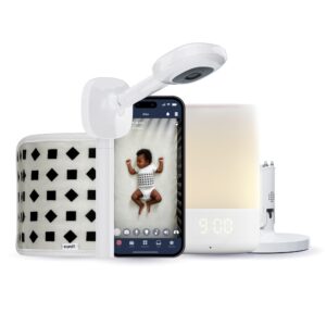 Nanit Superior Sleep Set - Includes Newborn Baby Essentials Pro Camera with Wall Mount, Travel Stand, and The Sound + Light Audio Monitoring Machine & Baby Night Light