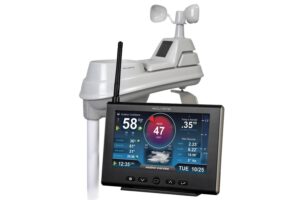 AcuRite Iris Weather Station with Rain Gauge and Wind Speed/Direction, Indoor Outdoor Thermometer Wireless Outdoor Sensor for Temperature and Humidity, and HD Display with Built-In Barometer (01535M)