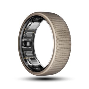 Amazfit Helio Smart Ring Health Tracker, Fitness Tracker Ring, No Subscription, Monitors Sleep, Heart Rate & Stress, Titanium Alloy, Fast 1.4-Hr Charging, Swim/Shower Water-Resistant (Size 12)