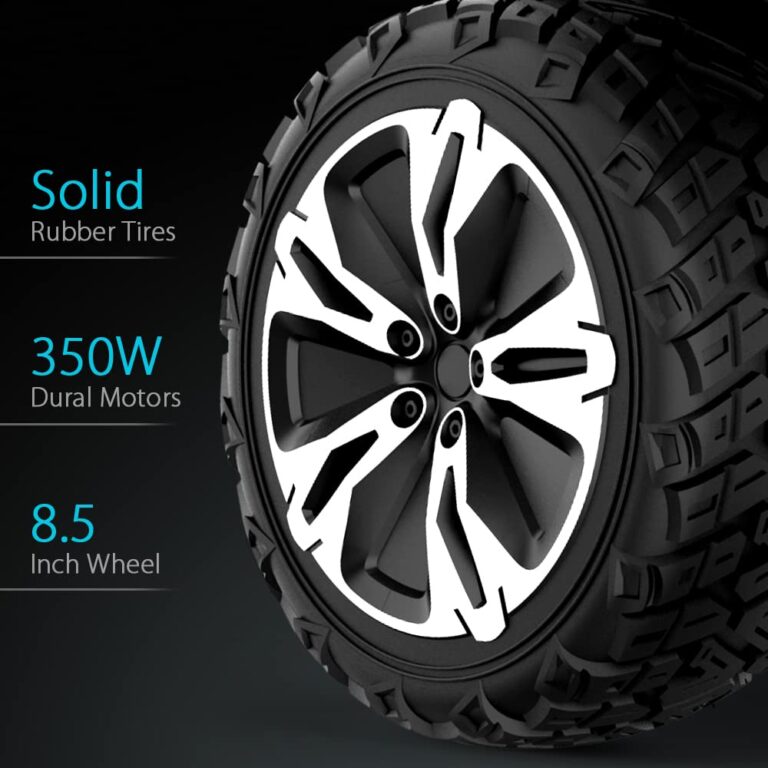 Gyroor Warrior 8.5 inch All Terrain Off Road Hoverboard with Bluetooth Speakers and LED Lights, UL2272 Certified Self Balancing Scooter - Image 6