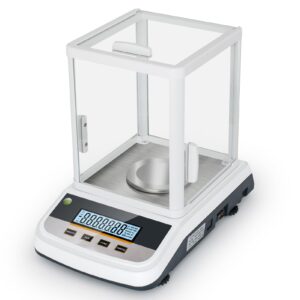 500g Analytical Lab Balance with 0.001g Ultra-Precision, Digital Scale Multi-Functional Units Plug-in Exclusive 500g Weight - Ideal for Laboratories, Research, Industrial, Kitchen, Food, Jewelry…
