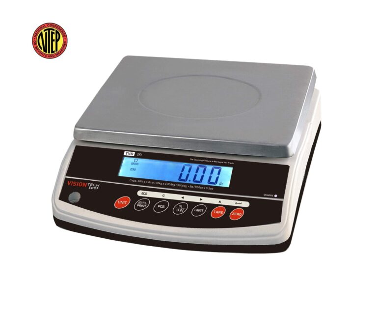 VisionTechShop TVD-60 Digital Bench and Counter Scale, Lb/Oz/Kg/g Switchable, 60lb Capacity, 0.01lb Readability, Counting and Percentage Mode, Single Display, NTEP Legal for Trade, CC# : 20-032 - Image 9