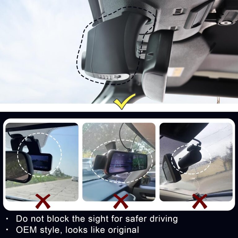 Mangoal 4K Dash Cam Custom Fit for Jeep Gladiator JT 2018 2019 2020 2021 2022 2023 2024 Mojave Overland & Wrangler JL 2018-2024 etc,Integrated OEM Look, UHD 2160P, App & WiFi,64GB Card - Image 4