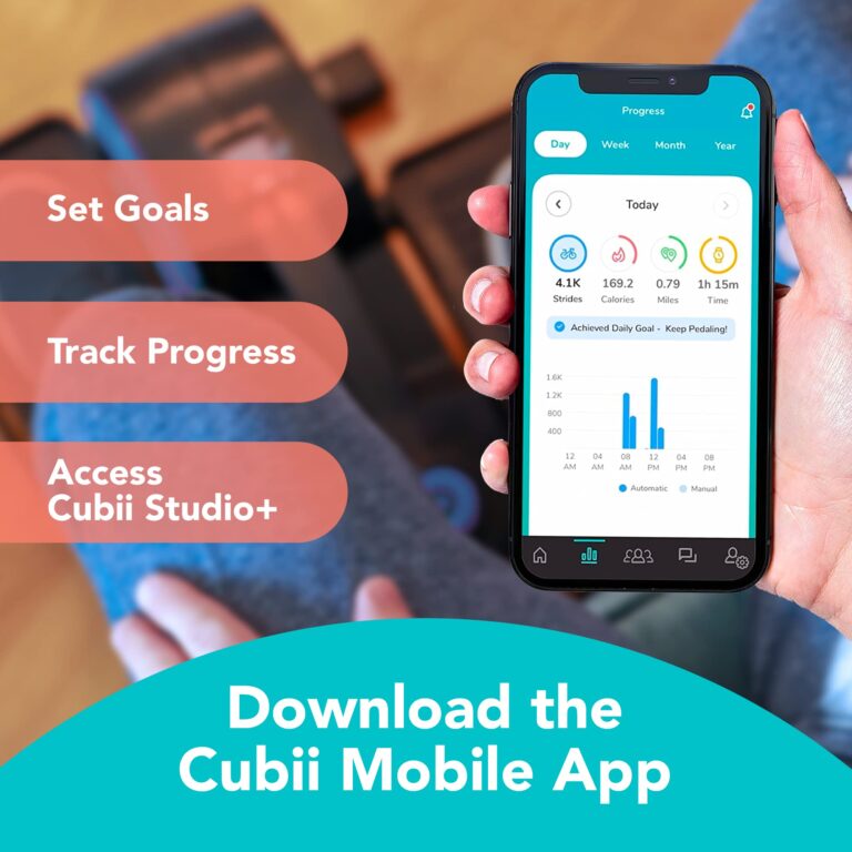 Cubii JR1, Under Desk Elliptical, Bike Pedal Exerciser, Seated Elliptical, Work from Home Fitness, Mini Elliptical Machines for Home Use, Exerciser for Seniors, Desk Exercise, Aqua… - Image 2