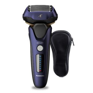 Panasonic ARC5 Electric Razor for Men with Pop-up Trimmer, Wet Dry 5-Blade Electric Shaver with Intelligent Shave Sensor and 16D Flexible Pivoting Head - ES-ALV6HA (Navy)